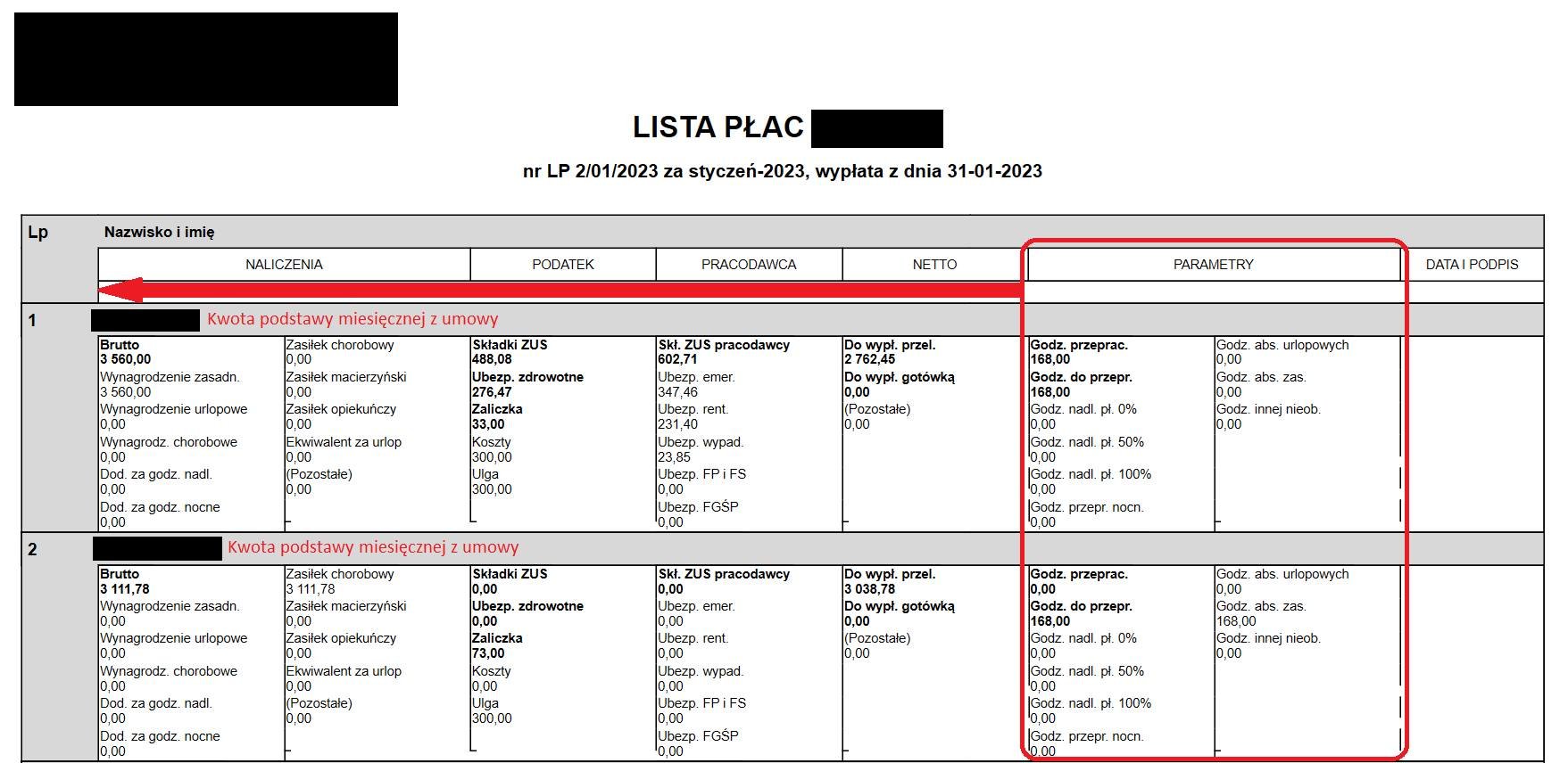 Konfiguracja Wydruku Listy Płac Gratyfikant Nexo Forum Insert 2424